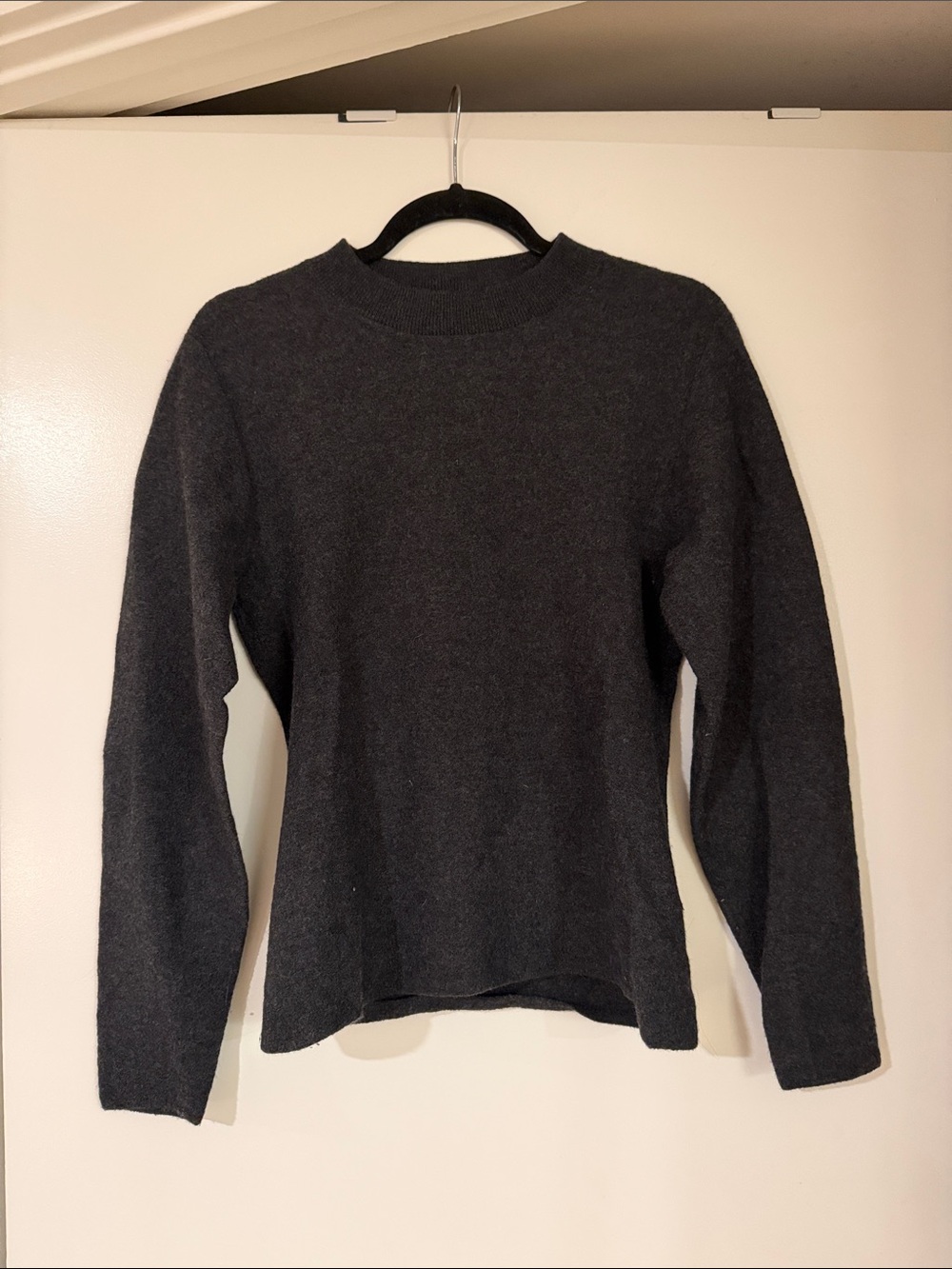 COS Classic Wool Tailored Sweater - Charcoal Gray XS